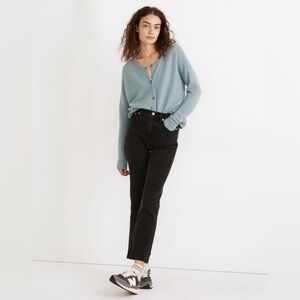 24 Madewell Slim Demi-Boot Jeans in Lunar Wash denim black grey women’s size